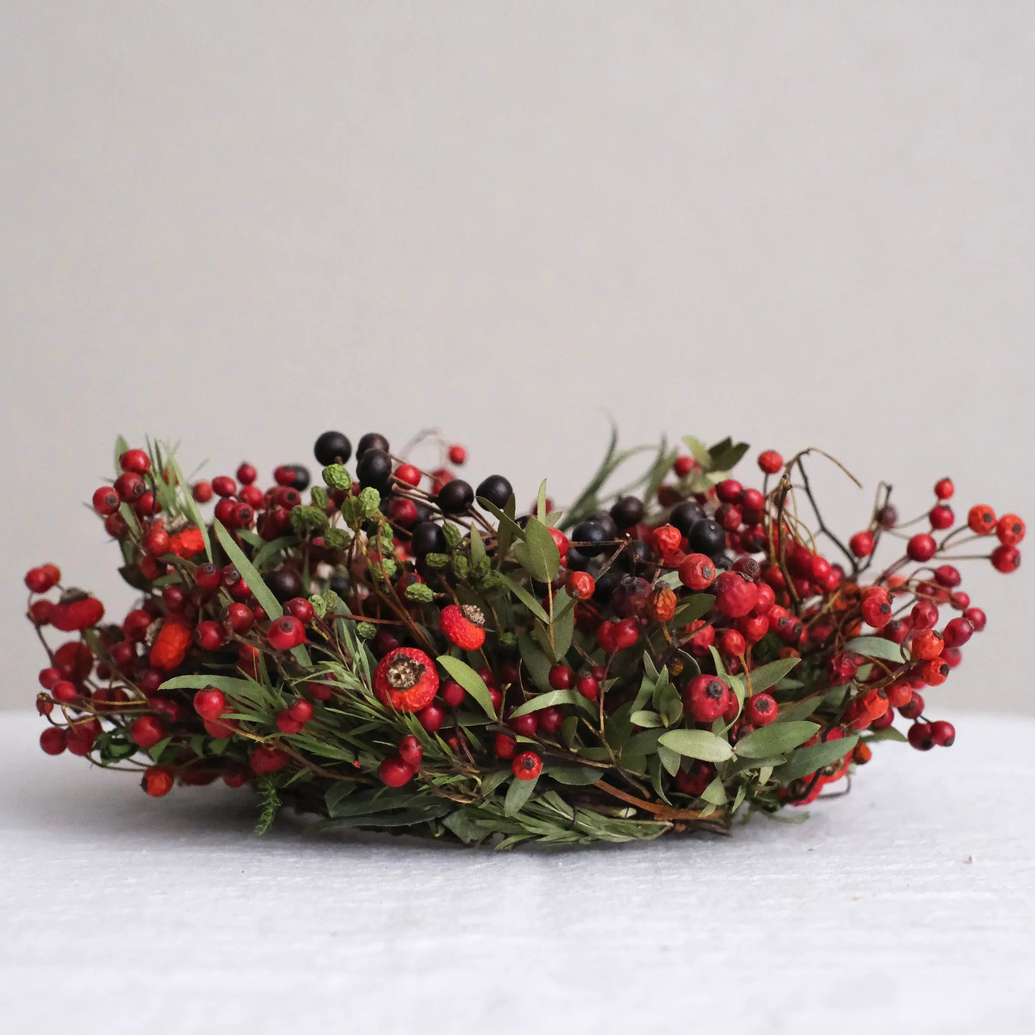 4種の木の実のリース(L)｜和花草風【コノヒノ道具店】