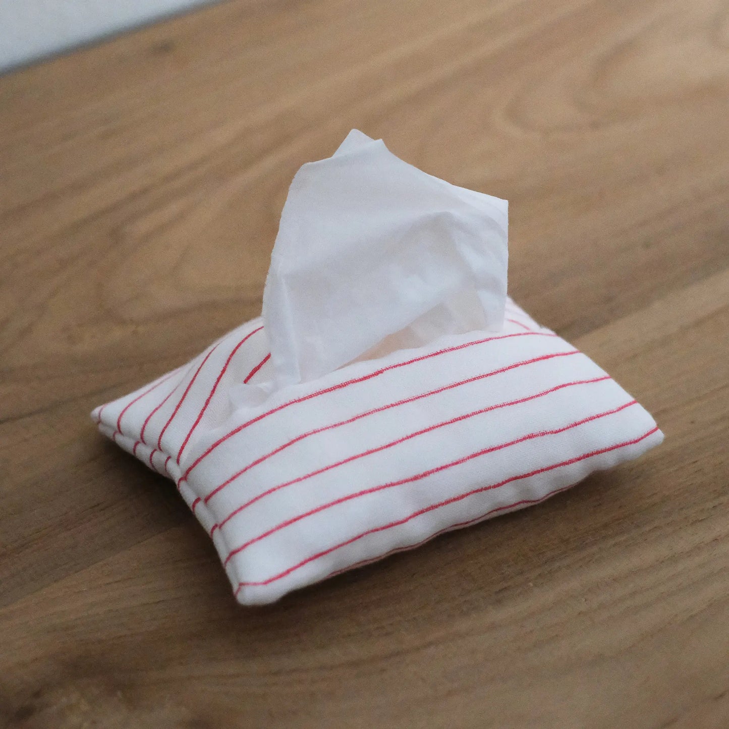 (mitsou/倉敷意匠) ティッシュケース(縞レッド)