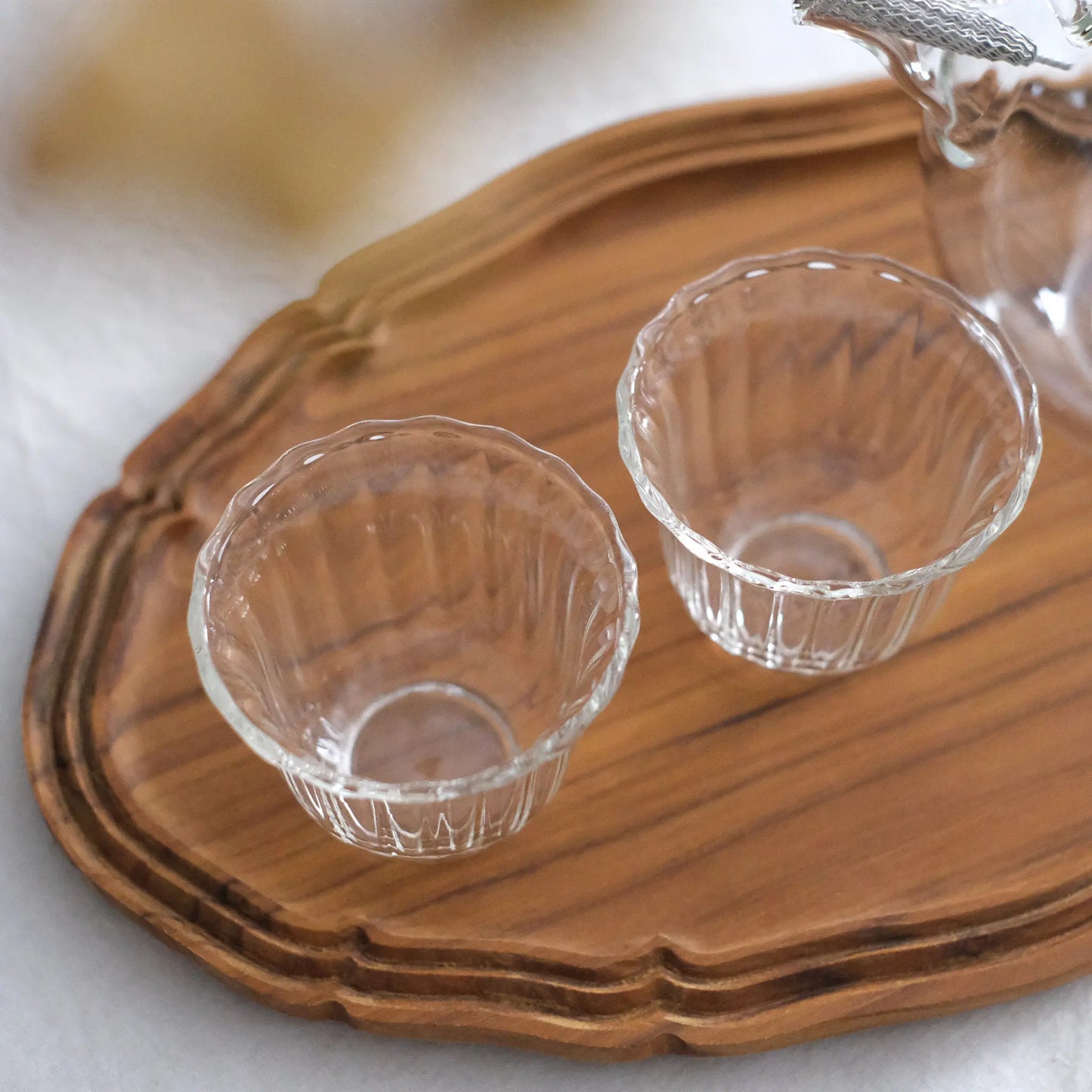 花びら模様の耐熱湯呑みカップ