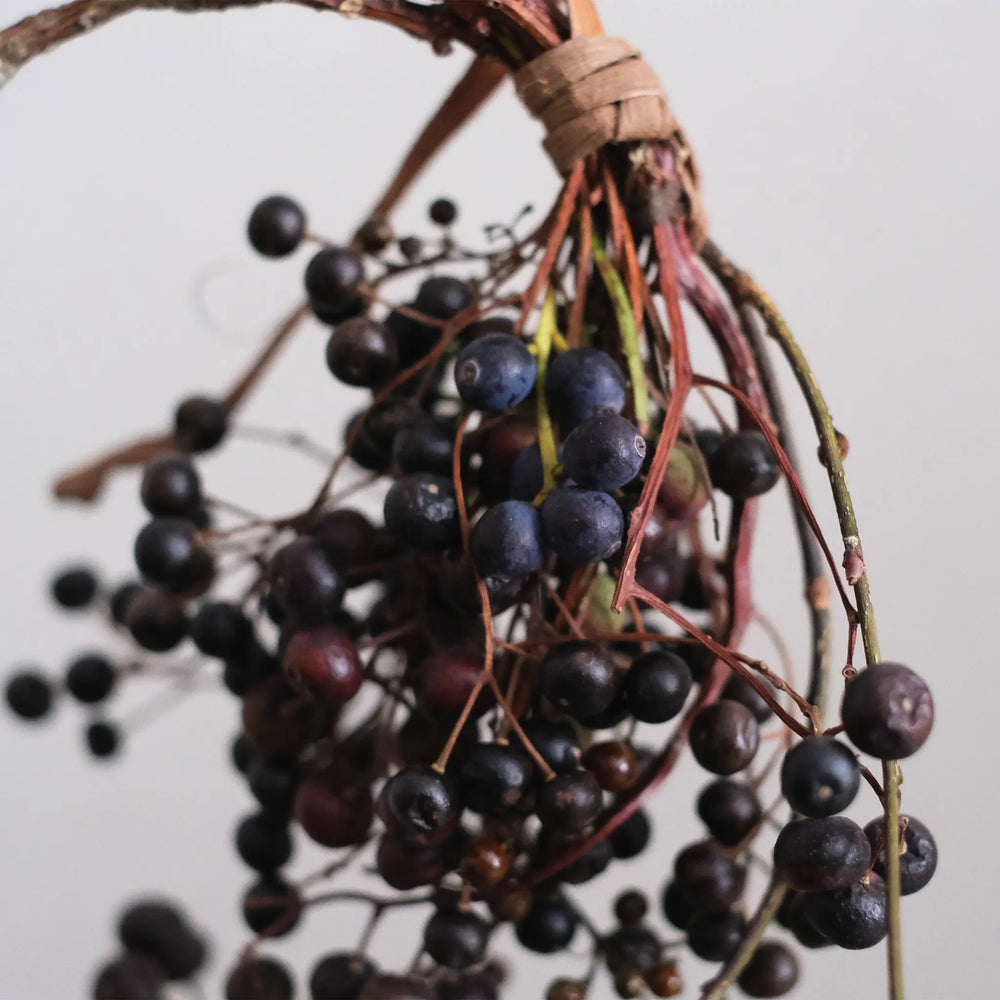 
                  
                    黒い実のスワッグ(山葡萄蔓)
                  
                