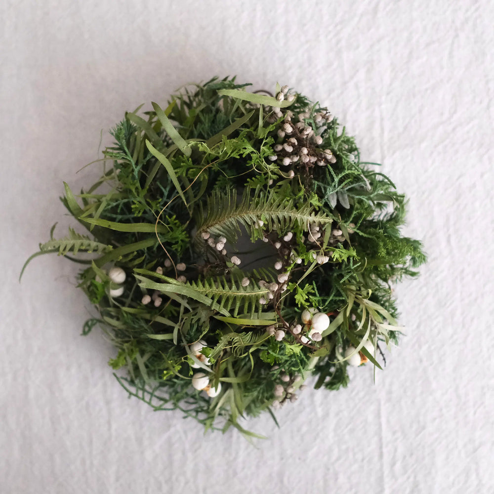 クリスマスリース (白)